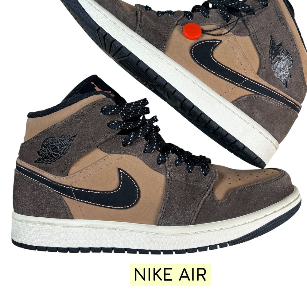Air Jordan 1 Mid SE Mocha Brown Sneakers Shoes DC7294-200 Size 9
